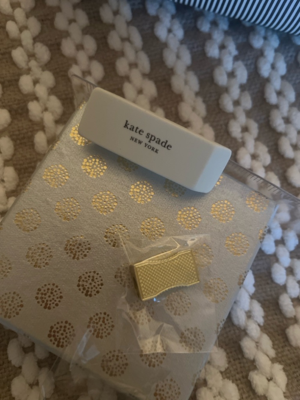 kate spade New York Striped Pencil Case - Picture 5 of 6